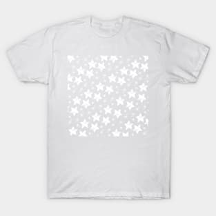 Twinkle little white stars- pink T-Shirt